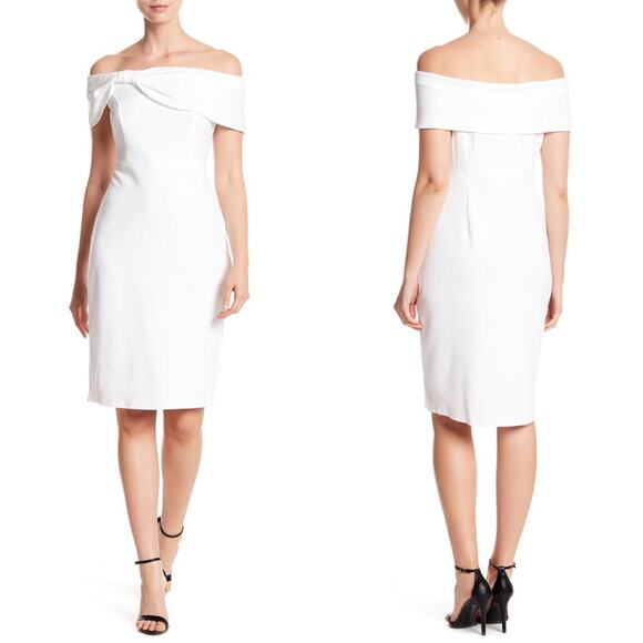 Beige By ECI | Off The Shoulder Sheath Dress - Picture 1 of 8